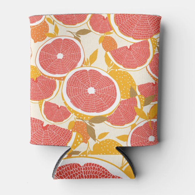 Porta-lata Fatias de Toranja com Folhas (Frente)