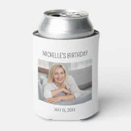 Porta-lata Favor de Aniversário de Adulto com Nome e Foto