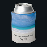 Porta-lata Favor de Casamento de Festa de solteira de Praia<br><div class="desc">Este design foi criado através da arte digital. Pode ser personalizado clicando no botão personalizar e alterando a cor, adicionando um nome, iniciais ou as suas palavras favoritas. Entre em contato comigo em colorflowcreations@gmail.com se você quiser usar este design em outro produto. Compre minha pintura de acrílico abstrato original para...</div>