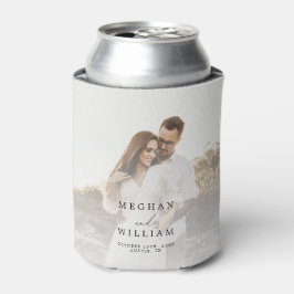 Porta-lata Favor de Casamento de Foto Elegante