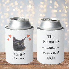 Porta-lata Favor de Casamento de Gato Preto para Garrafa