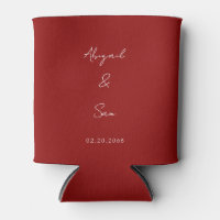 Favor de Casamento de Script Simplesmente Vermelho