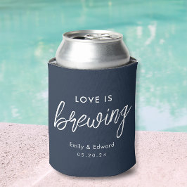 Porta-lata Favor de casamento Modern Navy Love is Brewing