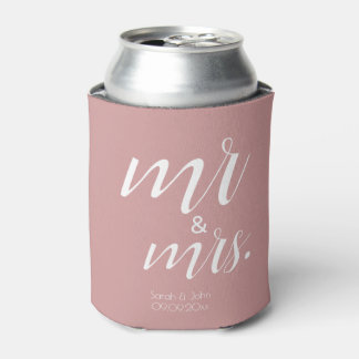 Porta-lata Favor de casamento moderno cor-de-rosa empoeirado