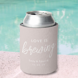 Porta-lata Favor de casamento Moderno Rosa Bege O Amor está C