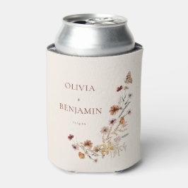 Porta-lata Favor de casamento personalizado Boho Flor Silvest