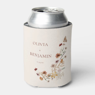 Porta-lata Favor de casamento personalizado Boho Flor Silvest