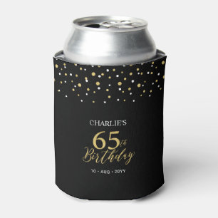 Porta-lata Favor de Festa de Aniversário de 65 anos com Confe