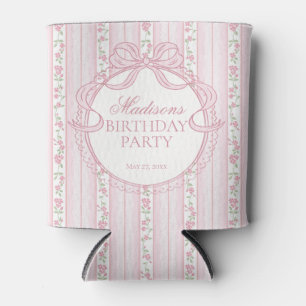 Porta-lata Favor de Festa de Aniversário Floral Chique Vintag