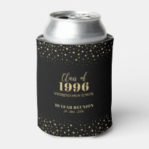 Favor de festa de reunião de turma confete dourado