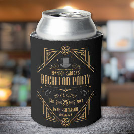 Porta-lata Favor de festa de solteiro estilo Art Deco em spea