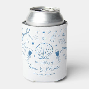 Porta-lata Favor do Casamento Costeiro Marítimo Náutico Desen