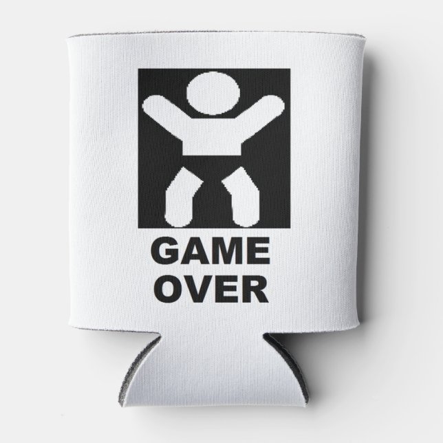 Porta-lata favor personalizado do chá de fraldas (Frente)