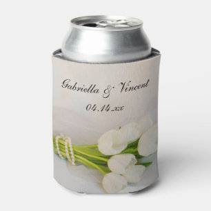 Porta-lata Favores brancos do casamento do primavera do buqu