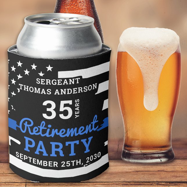 Porta-lata Favoritos para festas de aposentadoria de polícia  (Criador carregado)