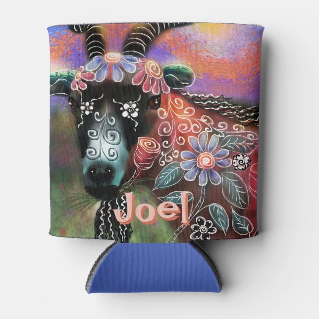 Porta-lata Fazenda De Capim Floral Whimsical Personalizada (Frente)