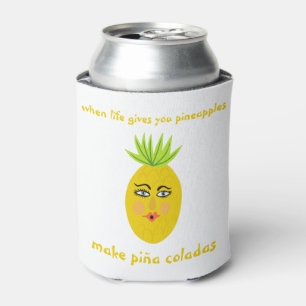 Porta-lata FAZER PINA COLADAS, O abacaxi Whimsical, PERSONALI