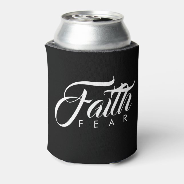 Porta-lata Fé Sobre o Medo Preto (Can Back)