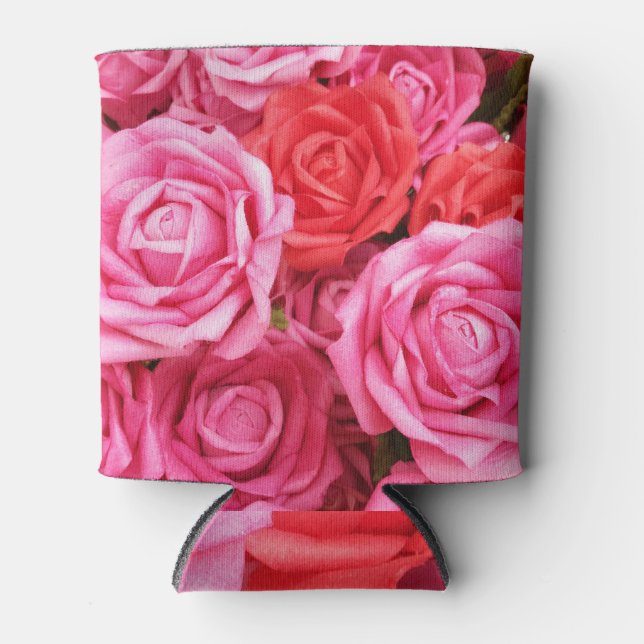 Porta-lata Fechamento artificial do fundo da Rosa vermelha (Frente)