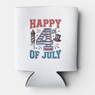 Porta-lata Feliz 4 de Julho Design de Vetor Vintage Patriótic