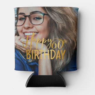 Porta-lata Feliz 60º aniversário - Script Personalizado Foto