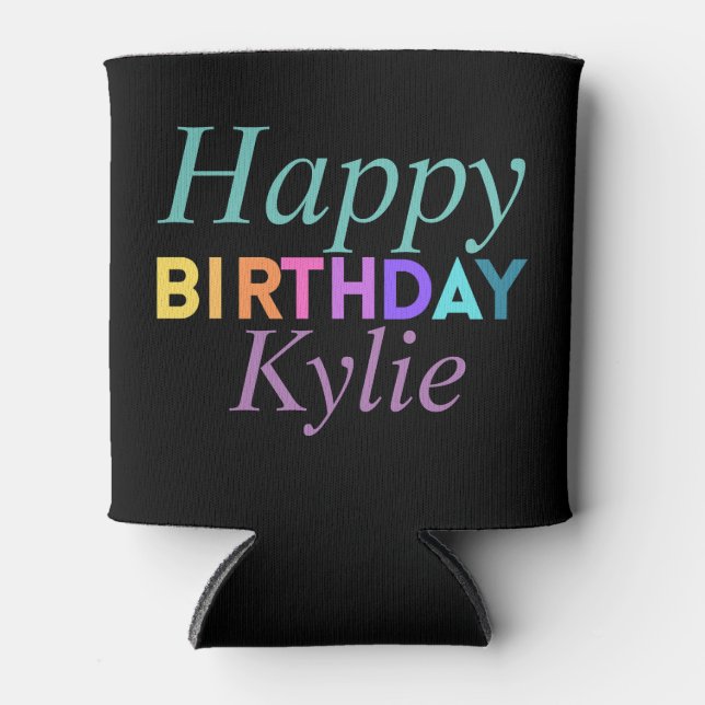 Porta-lata Feliz Aniversário de Feliz Aniversário das Mulhere (Frente)