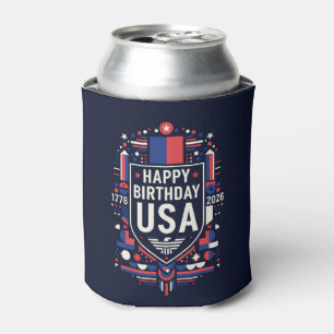 Porta-lata Feliz Aniversário EUA 250