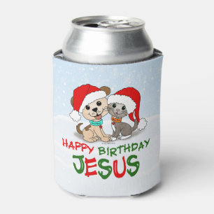 Porta-lata Feliz aniversario Jesus