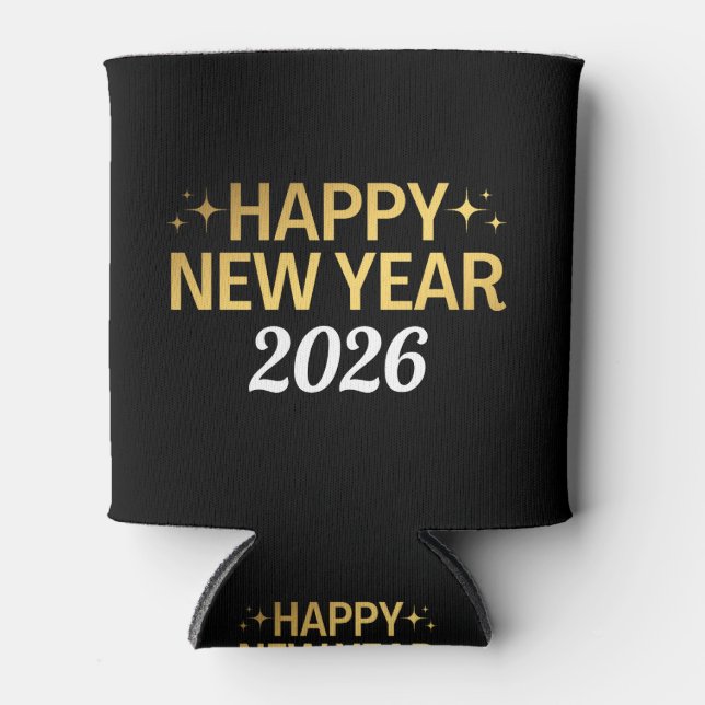 Porta-lata Feliz Ano Novo 2026 (Frente)