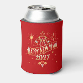Porta-lata Feliz Ano Novo 2027 Celebração