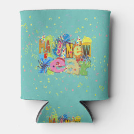 Porta-lata Feliz ano novo festivo