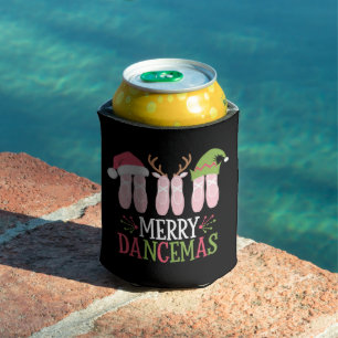 Porta-lata Feliz Dancemas Calçados de Balé de Natal Dançando