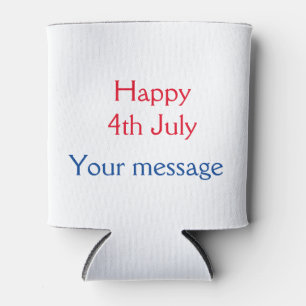 Porta-lata Feliz dia 4 de julho da independência adicione o n