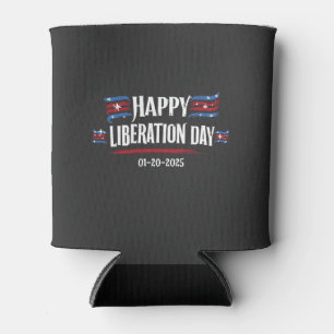 Porta-lata Feliz Dia da Libertação 2025 Trump America