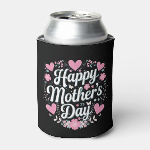 Porta-lata Feliz Dia das Mães Floral Fofo Mamãe Vovó