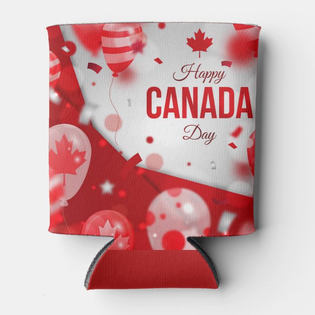 Porta-lata Feliz Dia do Canadá, Cooler de Lata (Frente)