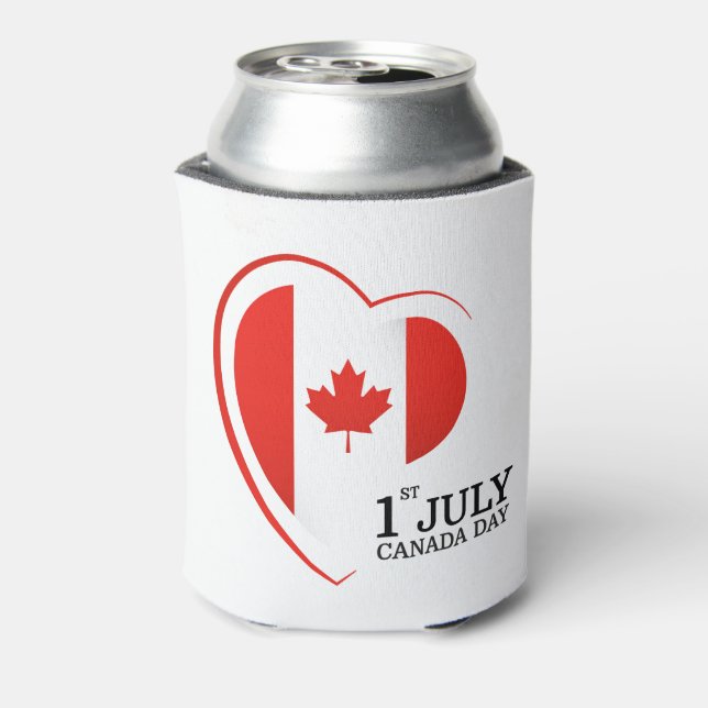 Porta-lata Feliz Dia do Canadá  Cooler de Lata (Can Back)