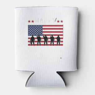 Porta-lata Feliz Dia dos Veteranos Bandeira Silhueta Vetor De