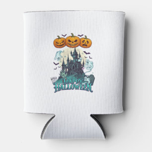 Porta-lata Feliz Halloween Castelo Assombrado Abóboras Fantas