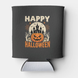 Porta-lata Feliz Halloween Jack O Lantern Castelo Assombrado
