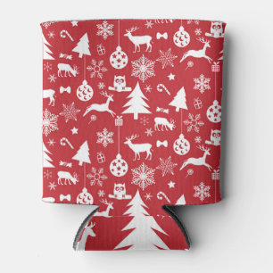 Porta-lata Feliz Natal: Coleção Red Vintage