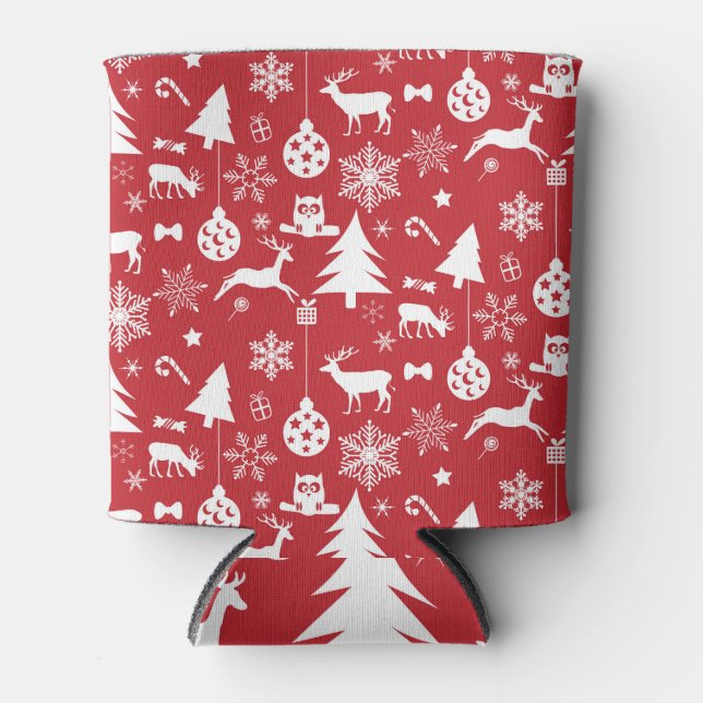 Porta-lata Feliz Natal: Coleção Red Vintage (Frente)