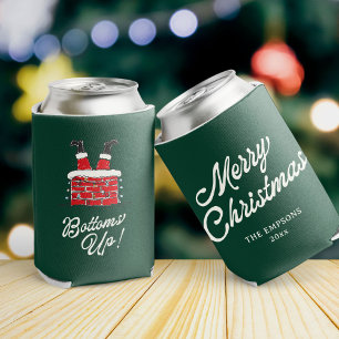 Porta-lata Feliz Natal Divertido Santa de Cabeça para Baixo A