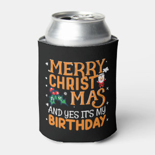Porta-lata Feliz Natal E Sim É Meu Aniversário