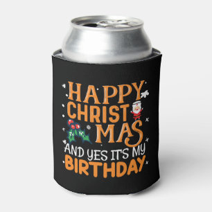 Porta-lata Feliz Natal E Sim É Meu Aniversário