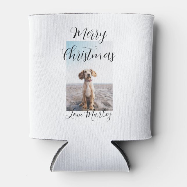 Porta-lata Feliz Natal gato de estimação presentes de Natal (Frente)