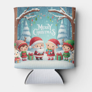 Porta-lata Feliz Natal/papais noeis/elfos neve