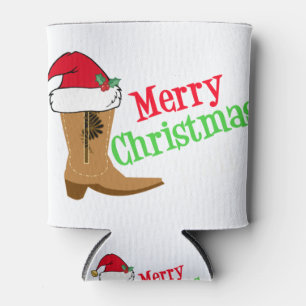 Porta-lata Feliz Natal para todos os texas de férias de cowb