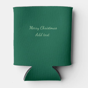 Porta-lata Feliz Natal verde plano fundo solo feriado