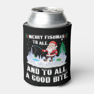 Porta-lata Feliz Peixe Engraçado Pesca Pescador Xmas